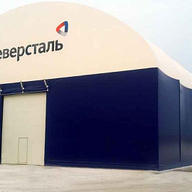 Hangar 135x24x14 Warehouse 135x24x14 m., For metal storage.