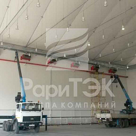 Hangars 60x30 and 37x40 m, for storing helicopters and aircraft